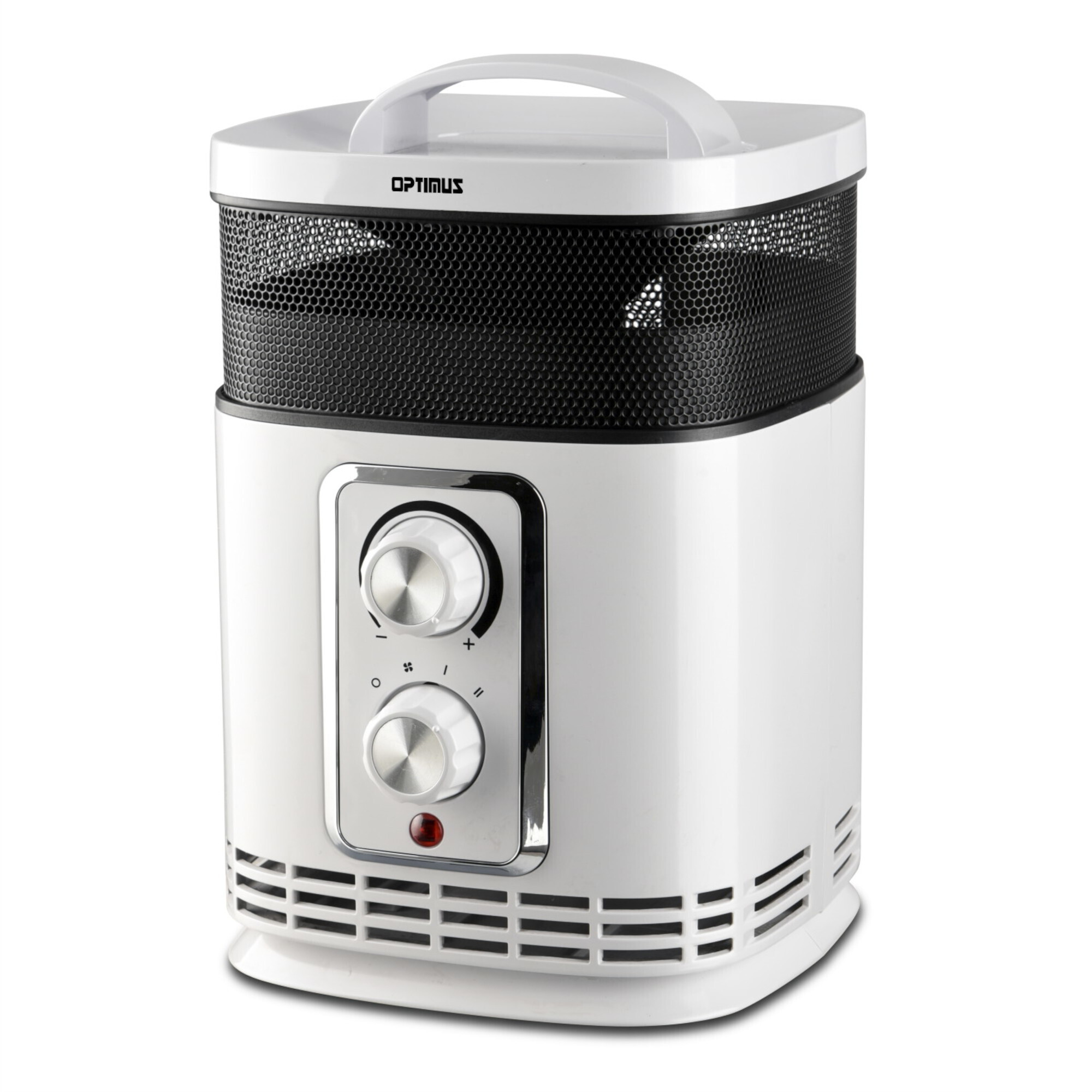 Optimus Portable Ceramic Heater — 1500 Watts, 360Â° Surround, Auto Thermostat, Tip-Over Safety Switch, Overheat Protection, Model# H-7232